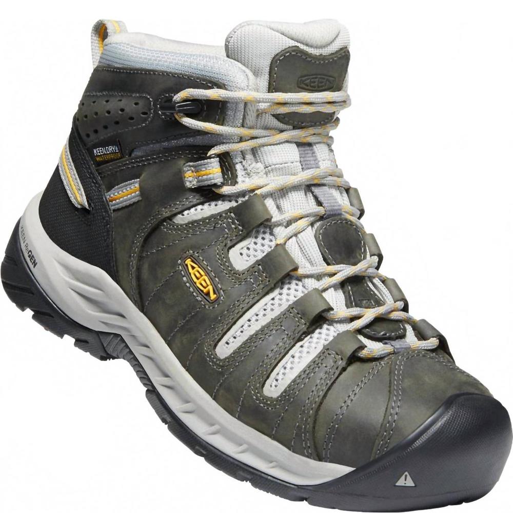 NEW KEEN women's steel-toe mid-high work boots in steel